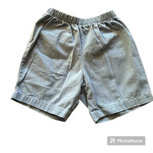 Bella Bliss Boys Size 7 Blue Twill Play Shorts Pull On Back Pockets 100% Cotton
